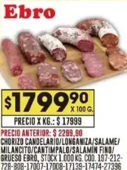 Coto Ebro chorizo candelario oferta