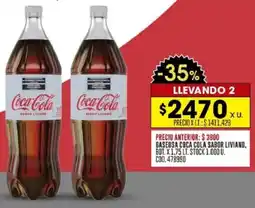 Coto Coca cola gaseosa sabor liviano oferta