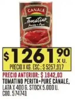 Coto Tomatino perita puré canale, lata oferta