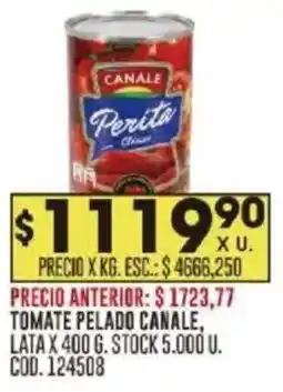 Coto Tomate pelado canale, lata oferta