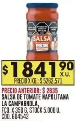Coto La campagnola salsa de tomate napolitana oferta