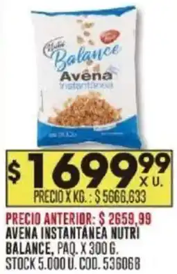 Coto Nutri balance avena instantanea oferta