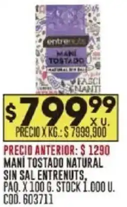 Coto Mani tostado natural sin sal entrenuts oferta