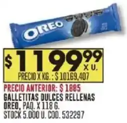Coto Oreo galletitas dulces rellenas oferta