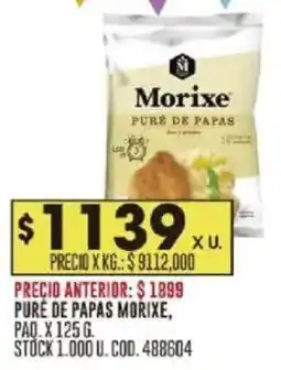 Coto Morixe puré de papas pao oferta