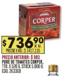 Coto Pure de tomates corper, ttb. oferta