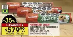 Coto Isabela galletitas rellenas vários sabores oferta