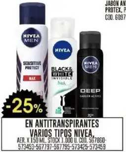 Coto Nivea en antitranspirantes varios tipos oferta