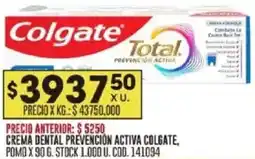 Coto Colgate crema dental prevención activa, pomo oferta