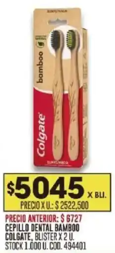 Coto Colgate cepillo dental bamboo, blister oferta