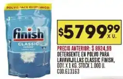 Coto Finish detergente en polvo para lavavajillas classic, doy. oferta