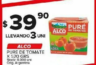 Carrefour Puré de tomate alco 520g oferta