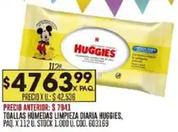 Coto Huggies toallas humedas limpieza diaria, paq. oferta