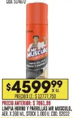 Coto Mr musculo limpia horno y parrillas, aer. oferta