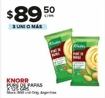 Carrefour Puré de papas knorr 125g oferta