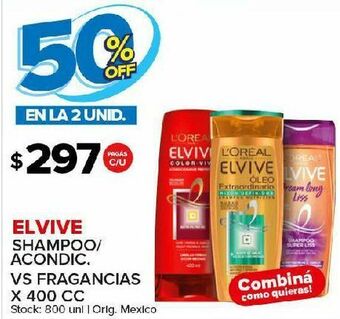 Carrefour Shampoo / acondicionador elvive 400cc oferta