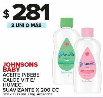 Carrefour Aceite para bebe johnson's baby 200cc oferta
