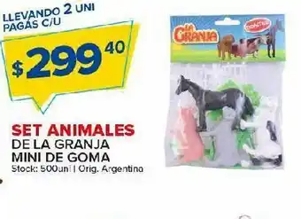 Carrefour Set animales de la granja mini de goma oferta