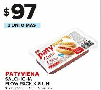 Carrefour Maxi Salchicha flow pack x 6un patyviena oferta