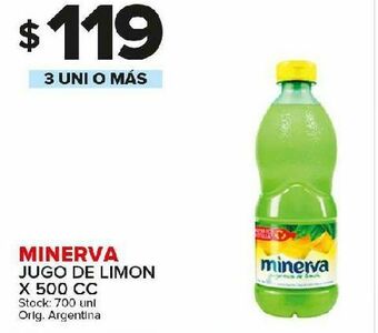 Carrefour Maxi Jugo de limón minerva 500cc oferta