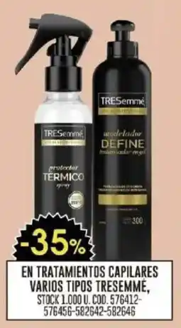 Coto Tresemmé en tratamientos capilares varios tipos oferta