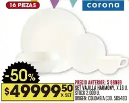 Coto Corona set vajilla harmony oferta