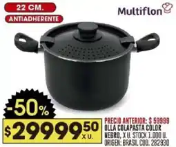 Coto Multiflon olla colapasta color negro oferta