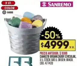 Coto Sanremo canasto organizador circular oferta