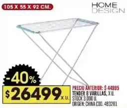 Coto Home design tender 8 varillas oferta