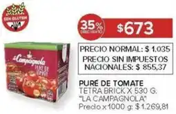 Carrefour La campagnola puré de tomate oferta
