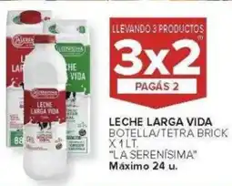 Carrefour La serenísima leche larga vida botella/tetra brick oferta