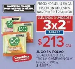 Carrefour Bc la campagnola jugo en polvo v/sabores oferta