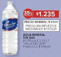 Carrefour Villa del sur agua mineral sin gas botella oferta