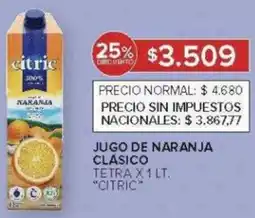 Carrefour Citric jugo de naranja clasico tetra oferta