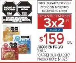 Carrefour Carrefour classic jugos en polvo oferta