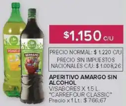 Carrefour Carrefour classic aperitivo amargo sin alcohol visabores oferta