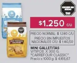 Carrefour Carrefour classic mini galletitas v/tipos oferta
