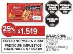 Carrefour Swift salchichas flow pack oferta