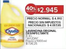 Carrefour Ayudin lavandina original desinfectante oferta