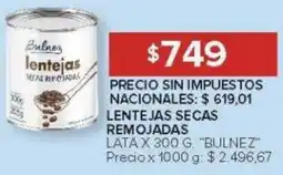 Carrefour Bulnez lentejas secas remojadas lata oferta