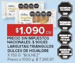Carrefour Bulnez larguitas/triángulos dulces de hojaldre oferta