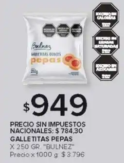 Carrefour Bulnez galletitas pepas oferta
