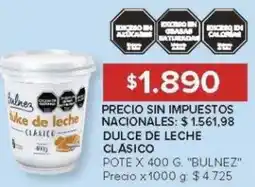 Carrefour Bulnez dulce de leche clásico pote oferta