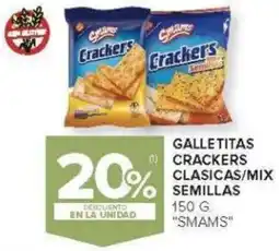 Carrefour Smams galletitas crackers clasicas/mix semillas oferta
