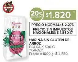 Carrefour Kapac harina sin gluten de arroz oferta