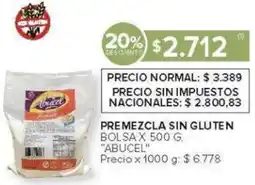 Carrefour Abucel premezcla sin gluten bolsa oferta