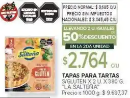 Carrefour La salteña tapas para tartas s/gluten oferta
