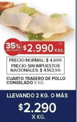 Carrefour Cuarto trasero de pollo congelado oferta