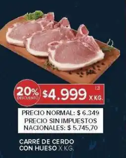 Carrefour Carré de cerdo con hueso oferta