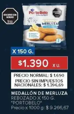 Carrefour Portobelo medallón de merluza rebozado oferta